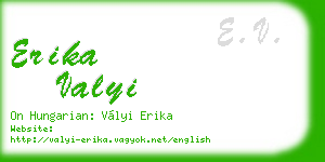 erika valyi business card